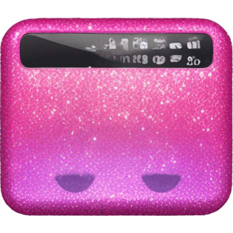 Pink ombre MP3 player with glitter  emoji