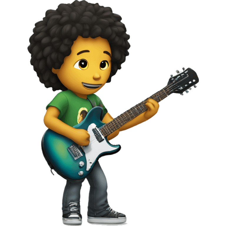 body Bob marley kid with guitar emoji