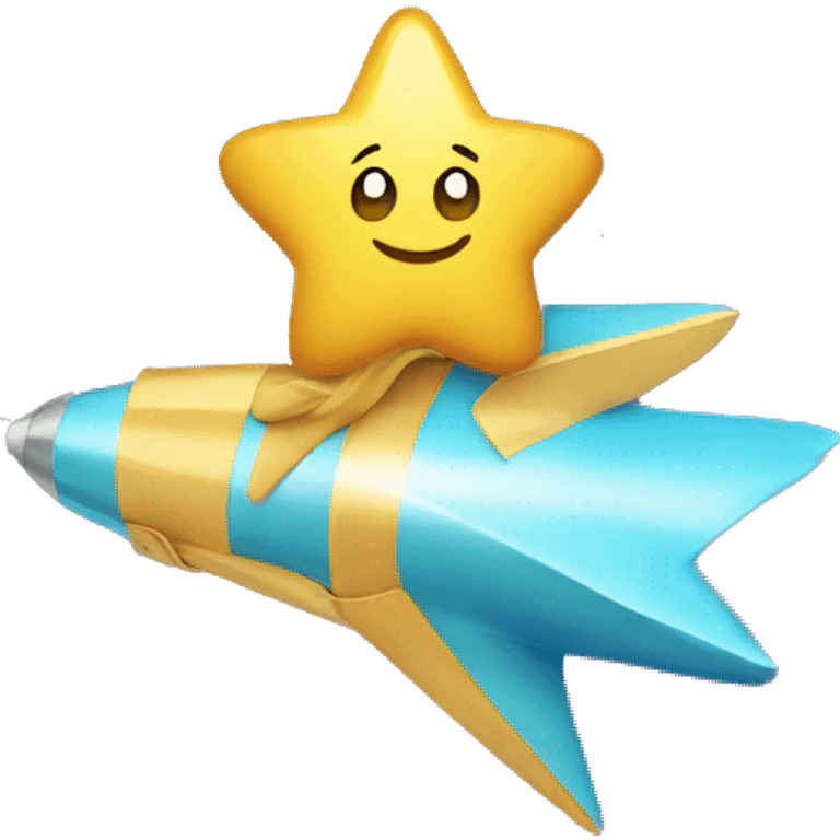 smiling shooting star emoji