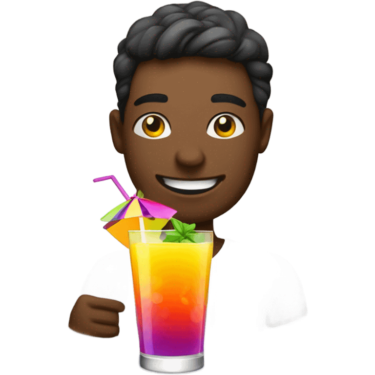 chill vibes with a drink emoji