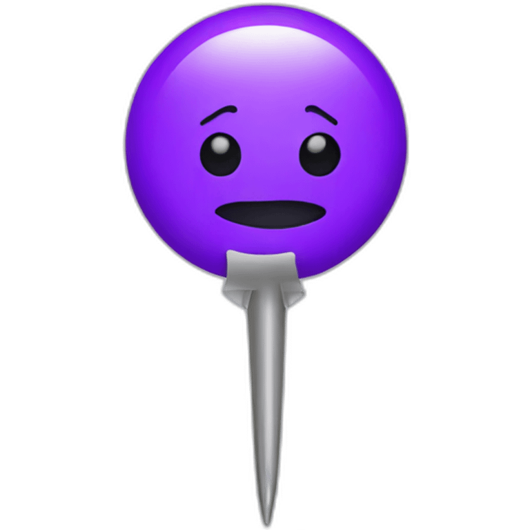 purple pushpin emoji