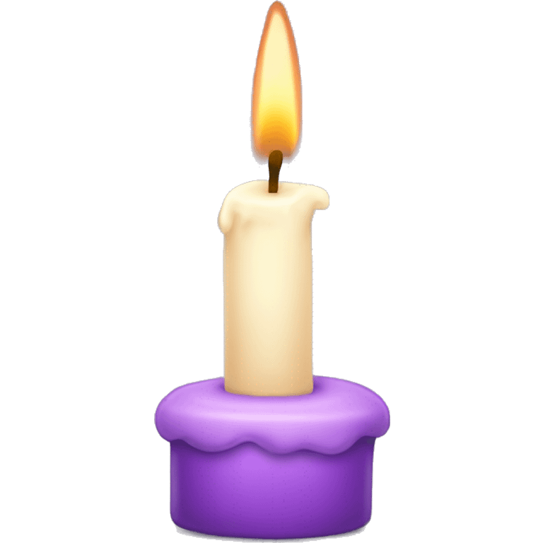 light purple candle emoji