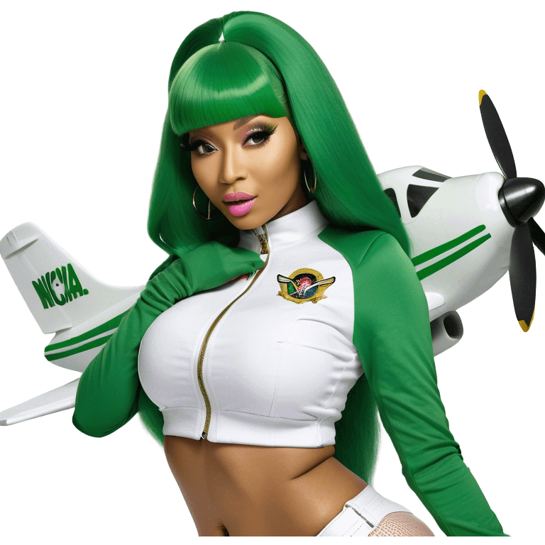 Nicki Minaj flying a plane emoji