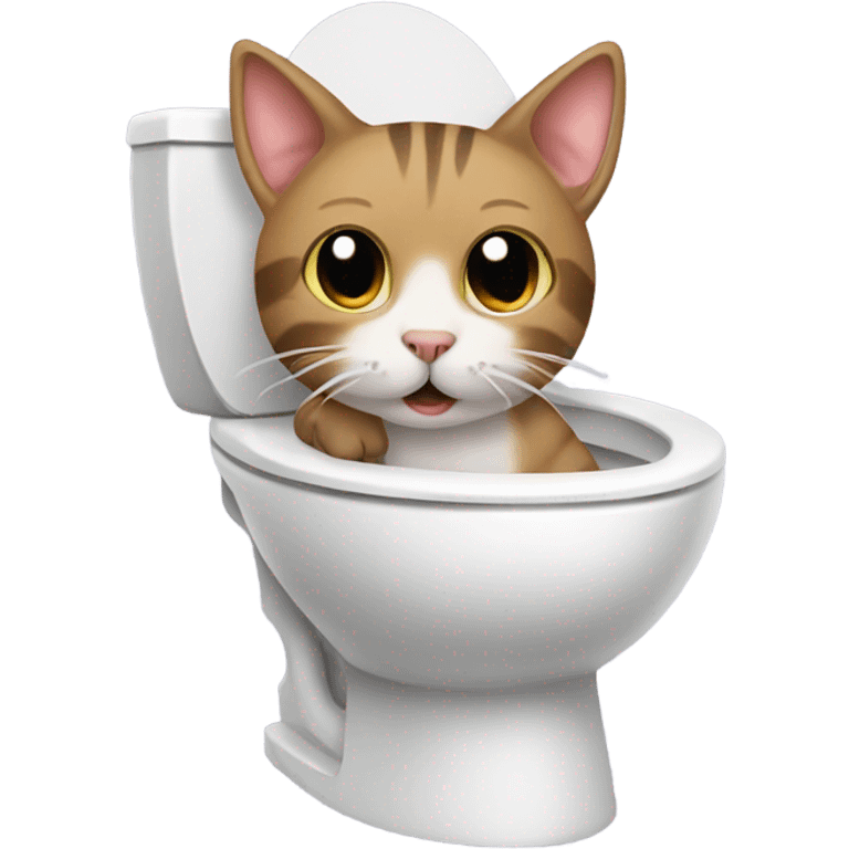 cat pooping in a toilet  emoji