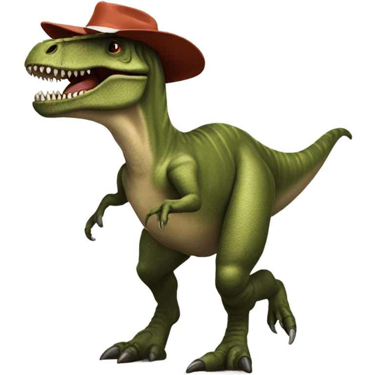 T rex with propeller hat emoji