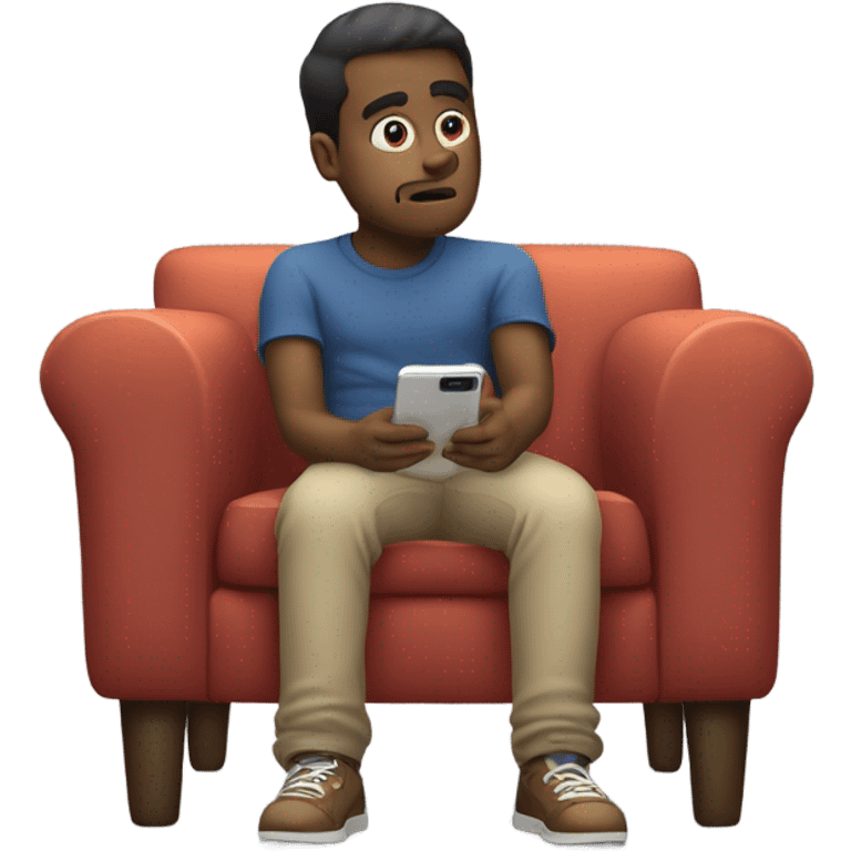 I want, I need an emoji of a guy watching TV or his phone, like he's streaming something. It's for a flyer. emoji