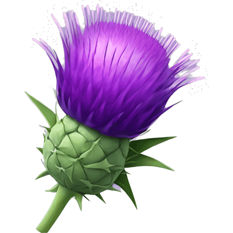 plum Milk thistle emoji