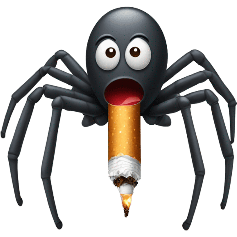 Spider with a cigarette emoji