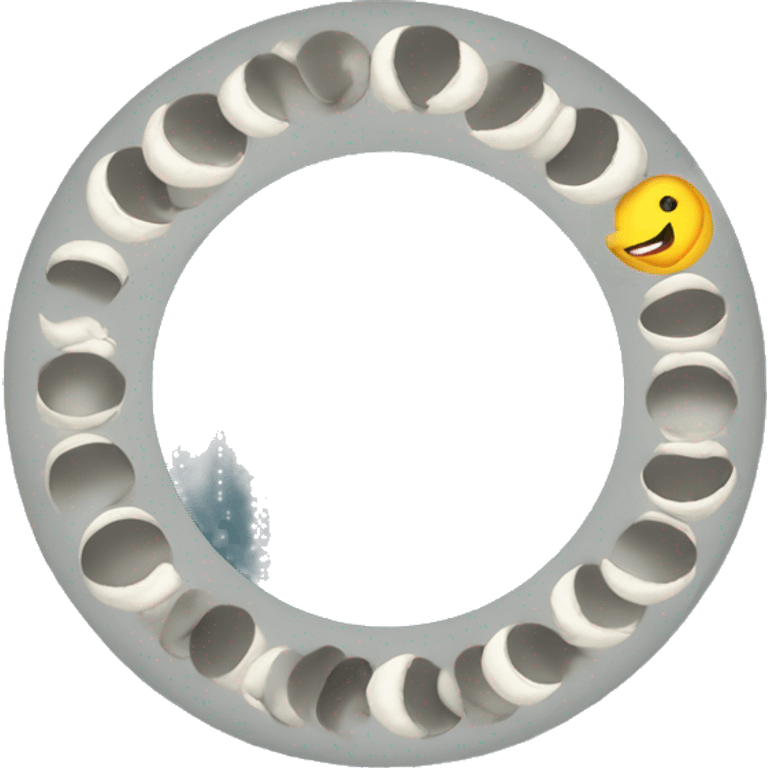 moon phases with snake wrapped around emoji