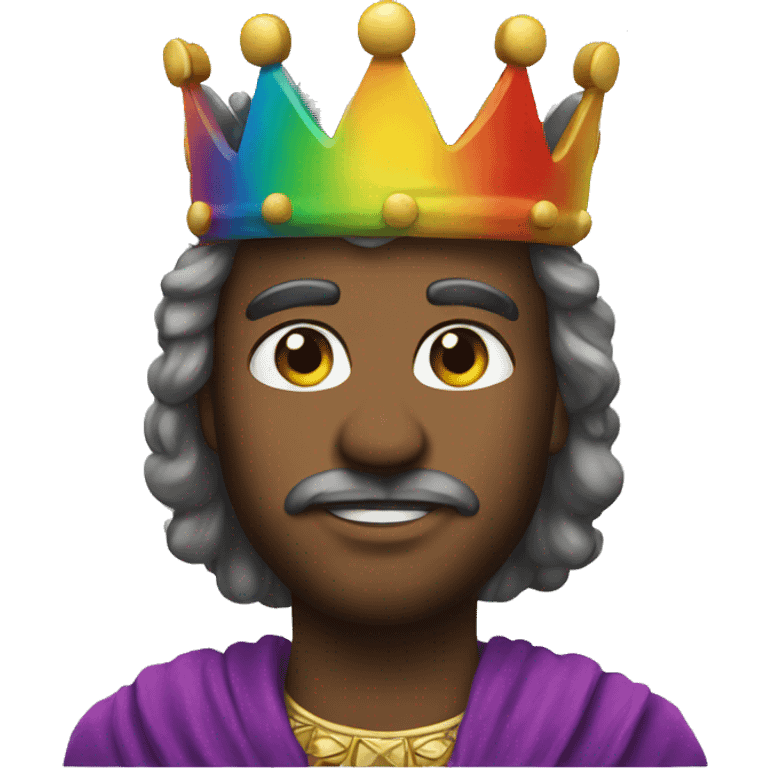 King with rainbow crown emoji