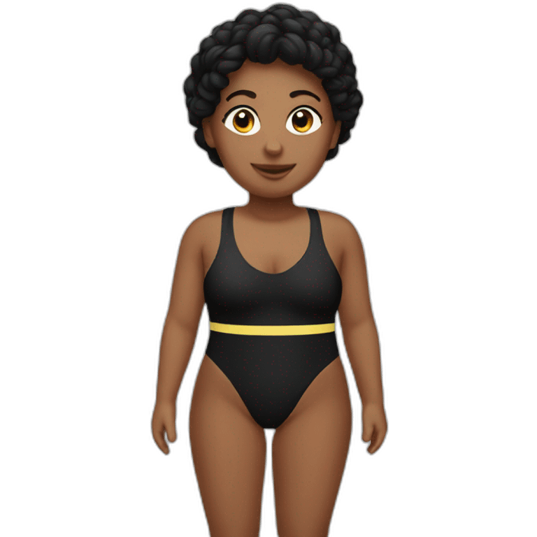 swimsuit black emoji