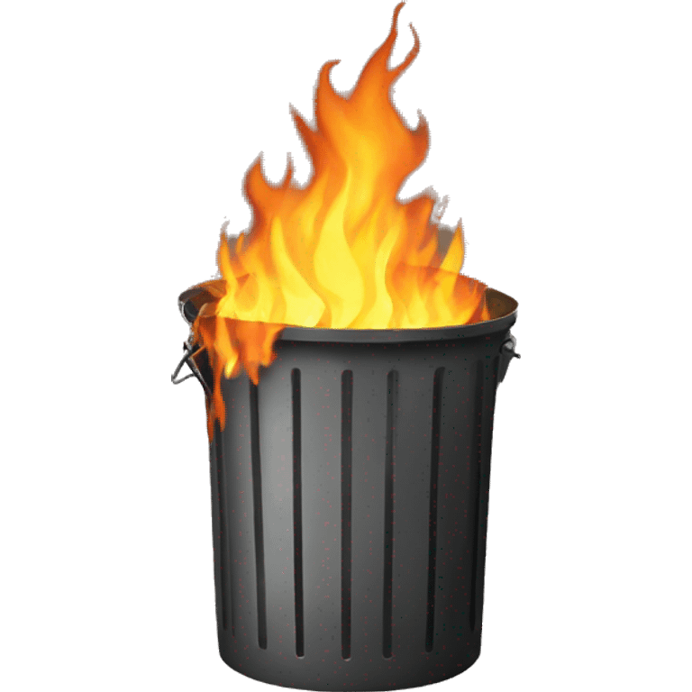 a burning garbage can emoji