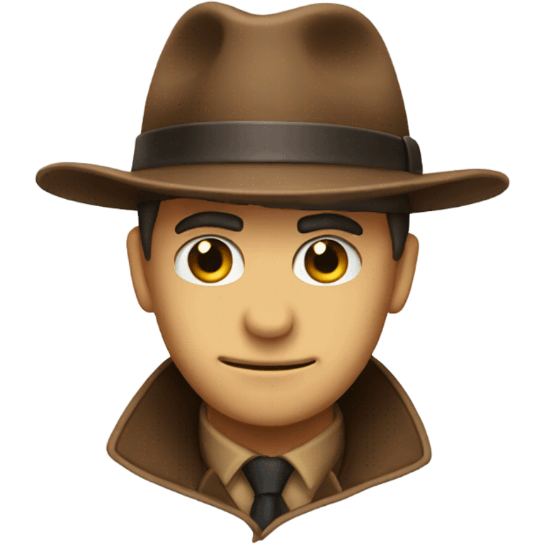 brown detective hat emoji