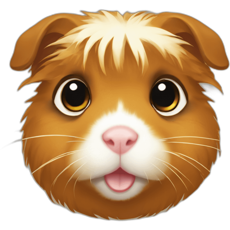 Golden abyssinian guinea pig emoji