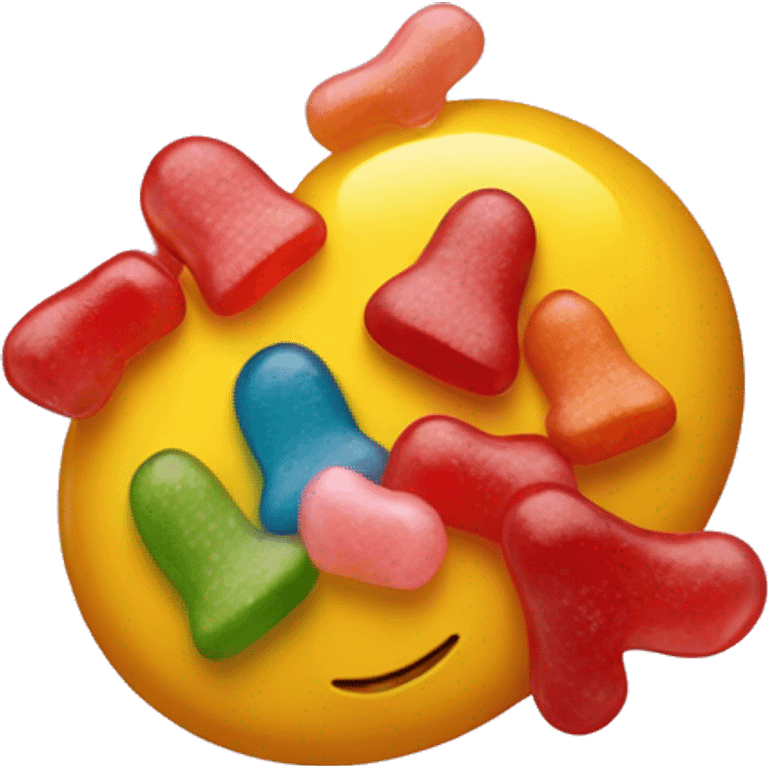 a candie with the Haribo logo on it  emoji