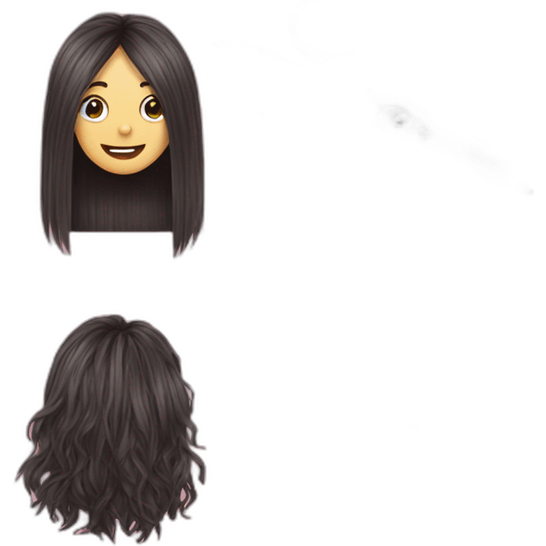 scissors and locks of hair emoji