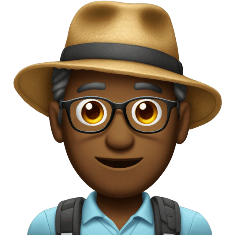 homem, de pele clara, de oculos escuros, com boné pra tras, cabelo liso e fone de ouvido emoji