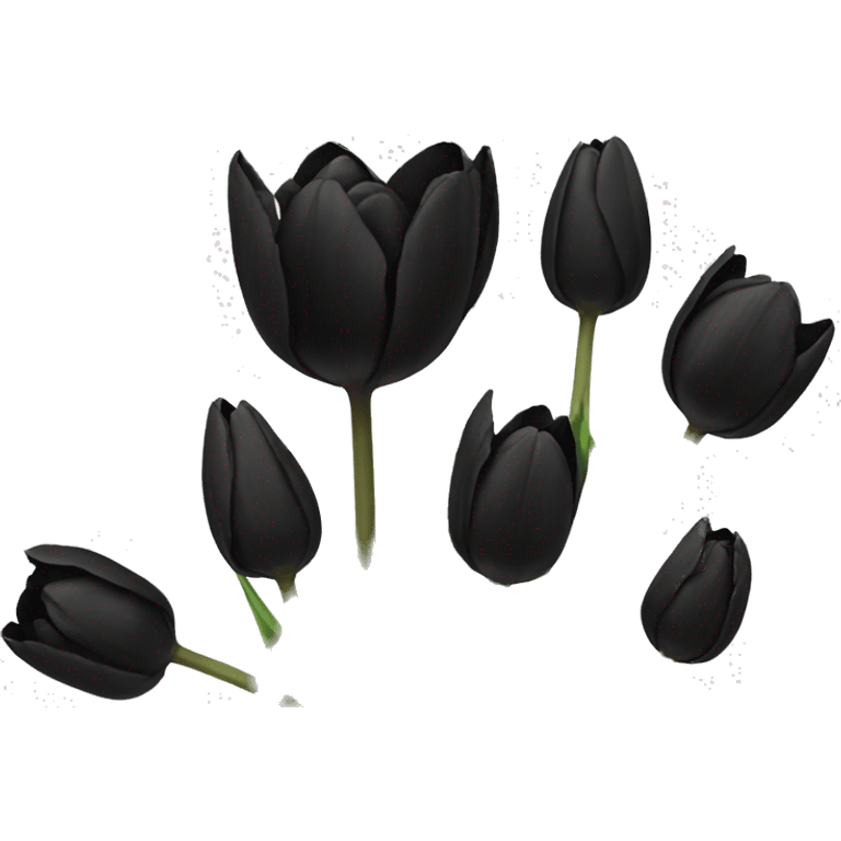 Black tulips emoji