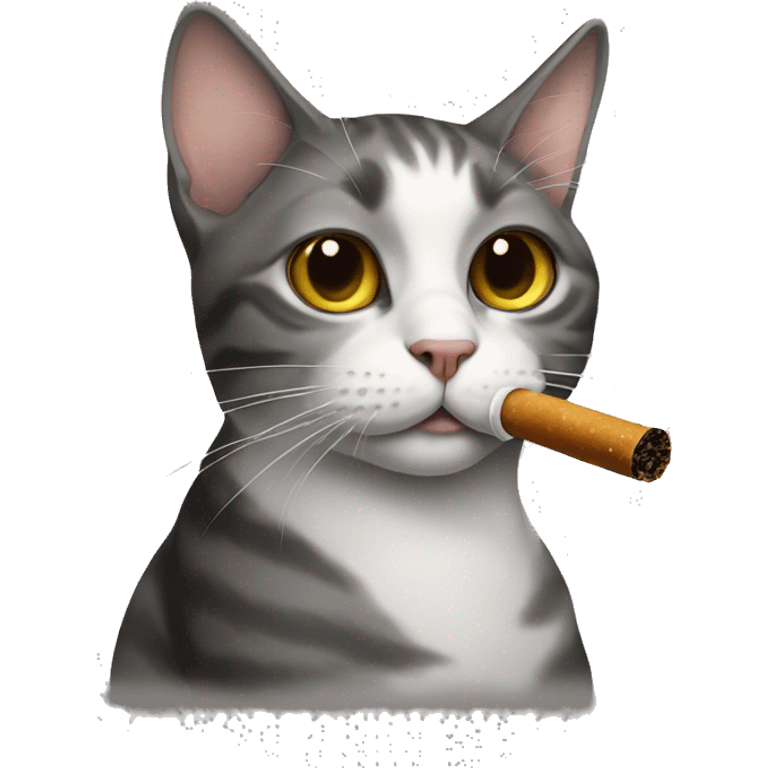 Cat smoking emoji