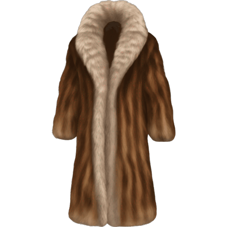 Luxurious brown full length fur coat emoji