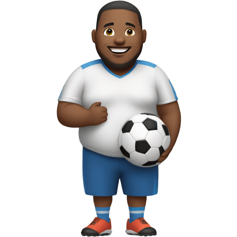 really fat guy juggling a soccer ball emoji