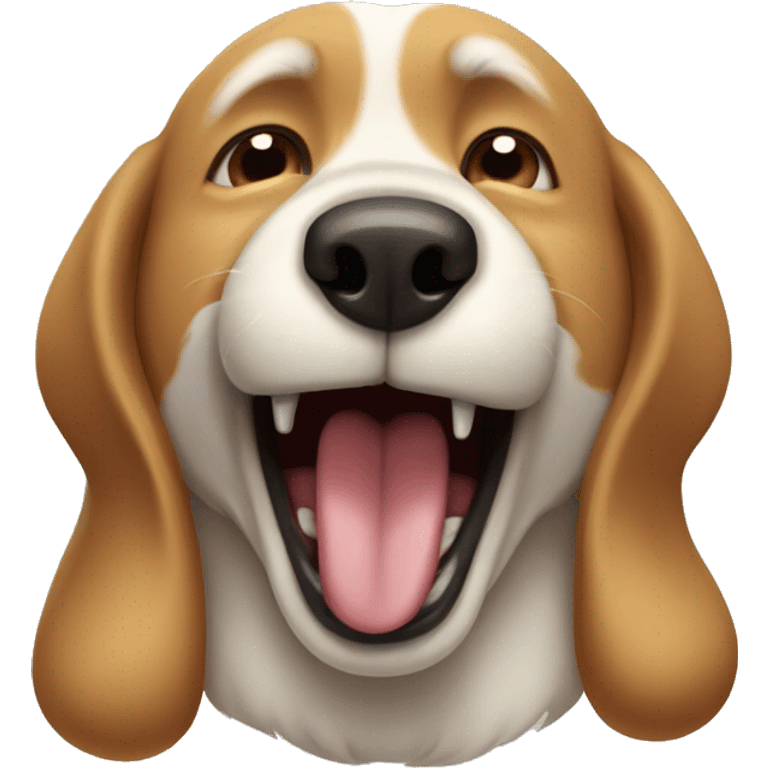 Dog yawning emoji