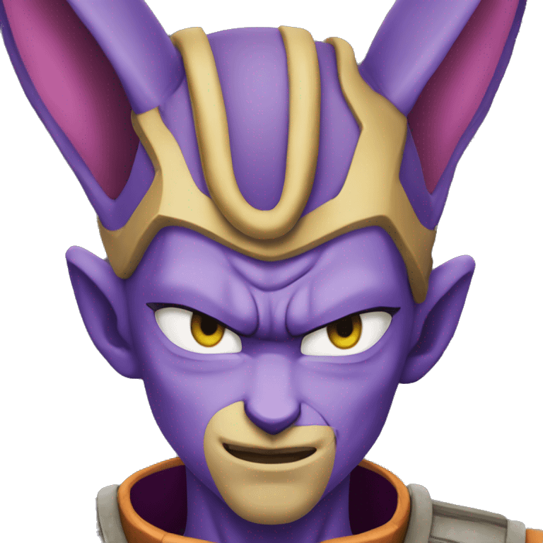 The face of beerus from dragon ball super emoji