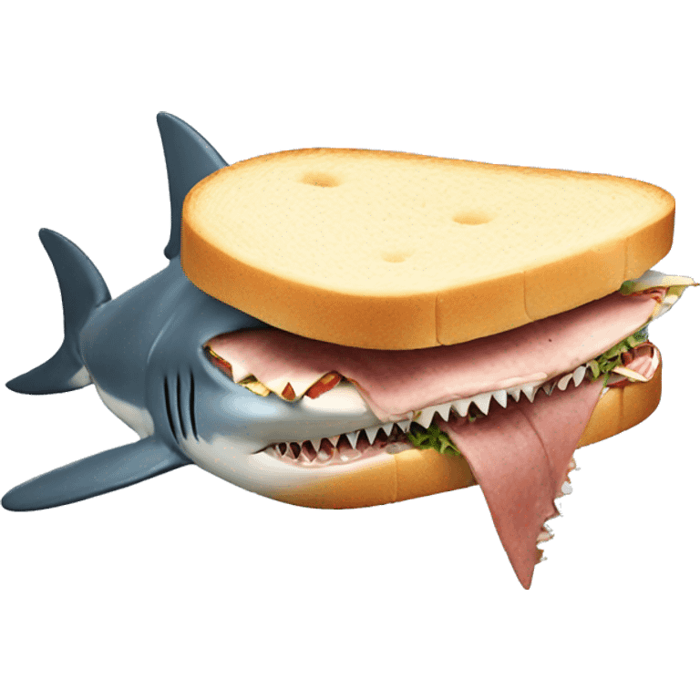 shark eating sandwich  emoji