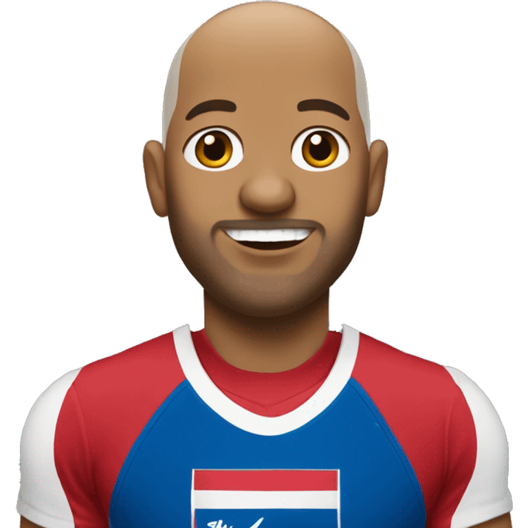 A big bald Puerto Rican guy wearing Nike dunks emoji