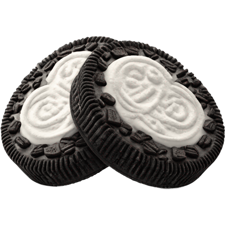 Two Oreo cookies sitting on top of each other emoji