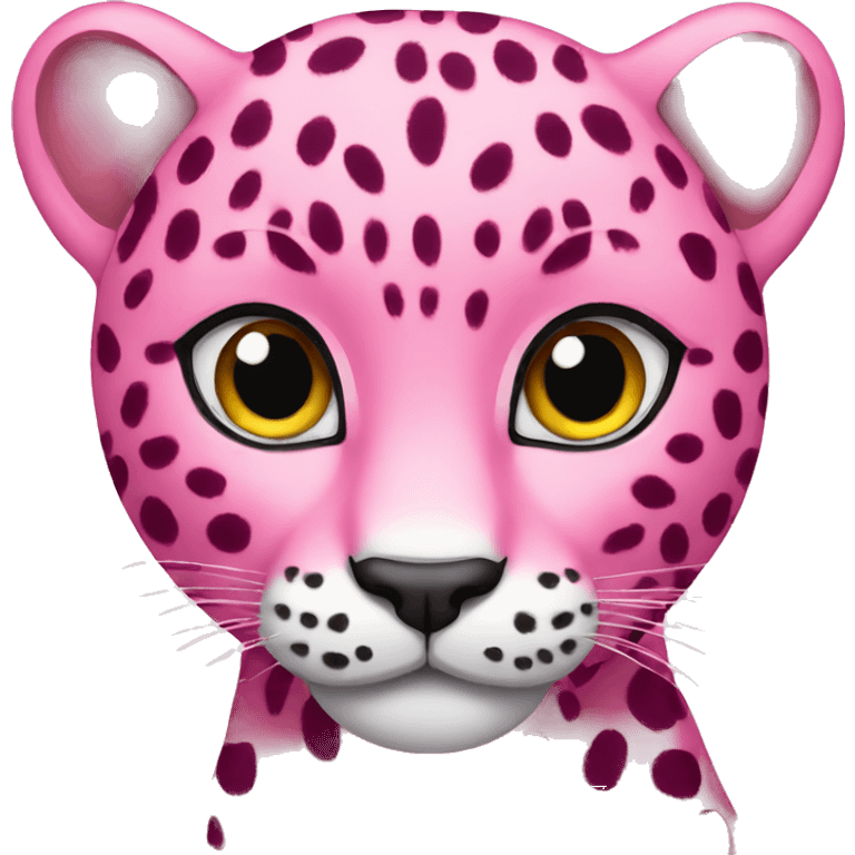 Pink leopard  emoji