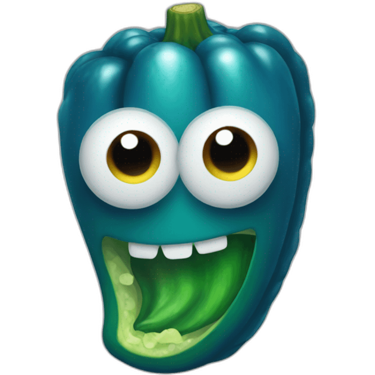 blue-pickle emoji