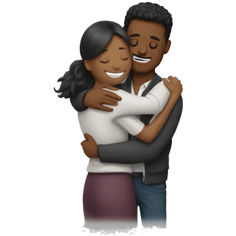 Man hug women emoji