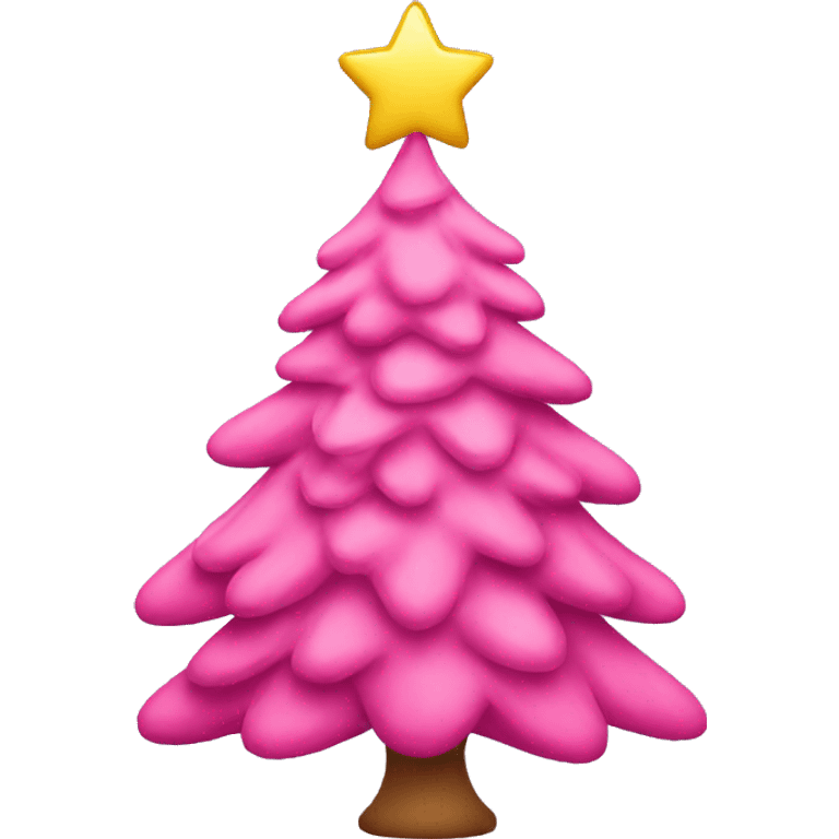 Pink Christmas tree emoji