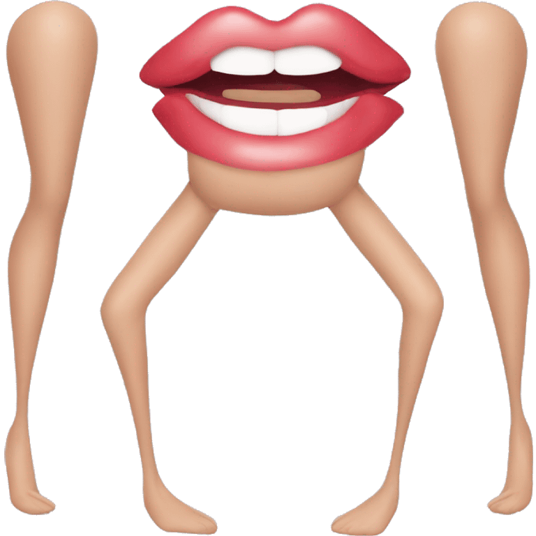 Lips with legs  emoji