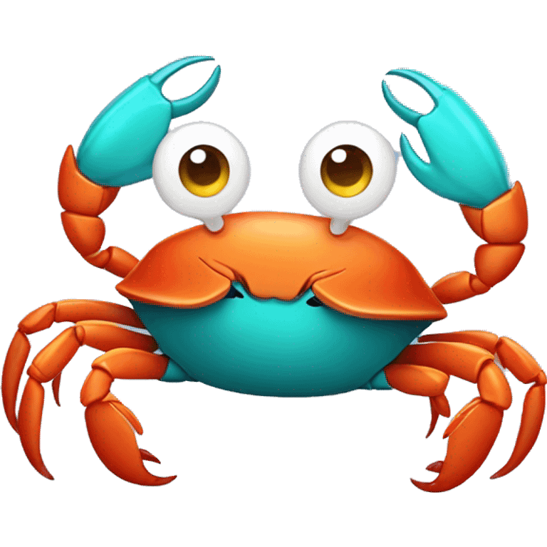 crab waving hellow emoji