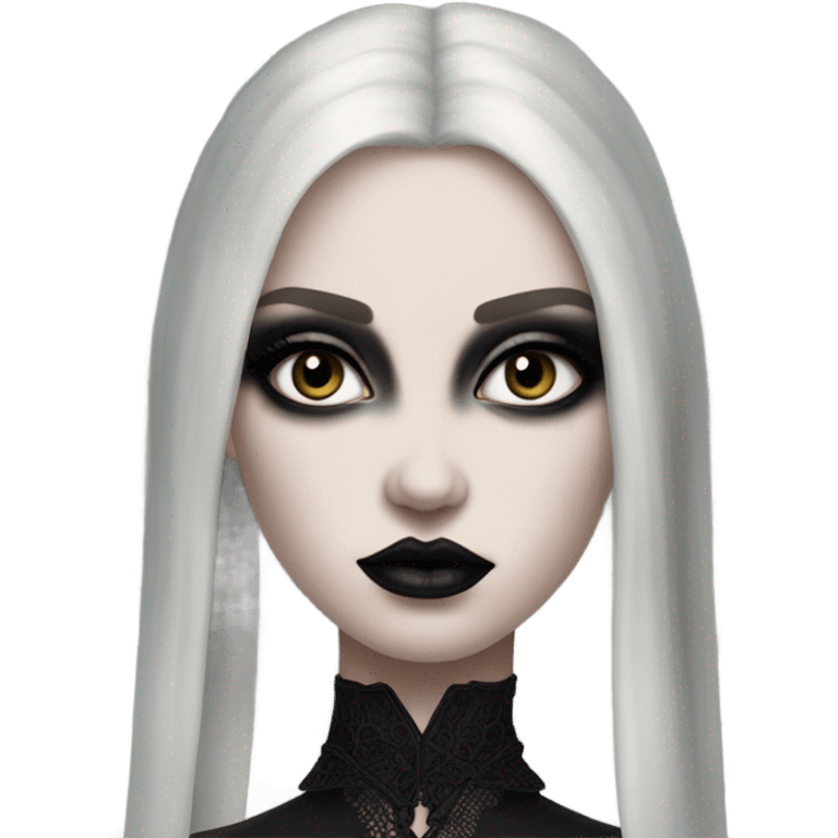 Hyper Realistic Goth victoria secret model emoji