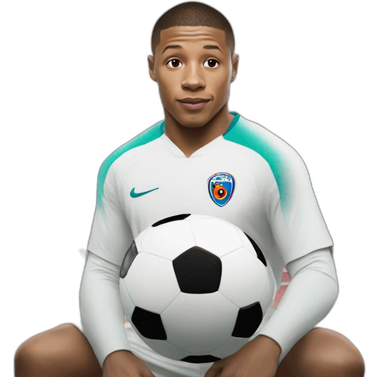 Panda qui joue au foot avec mbappe emoji