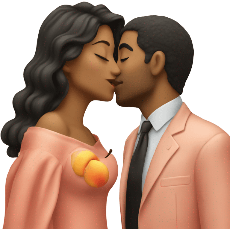 peach and kiss emoji