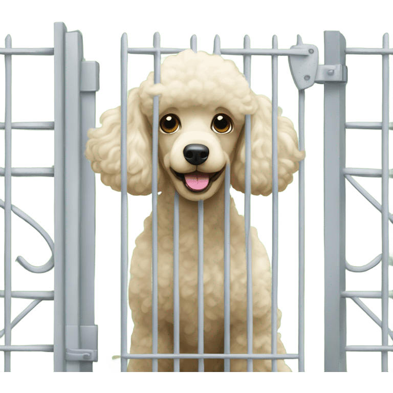 Dog leaving gate poodle emoji