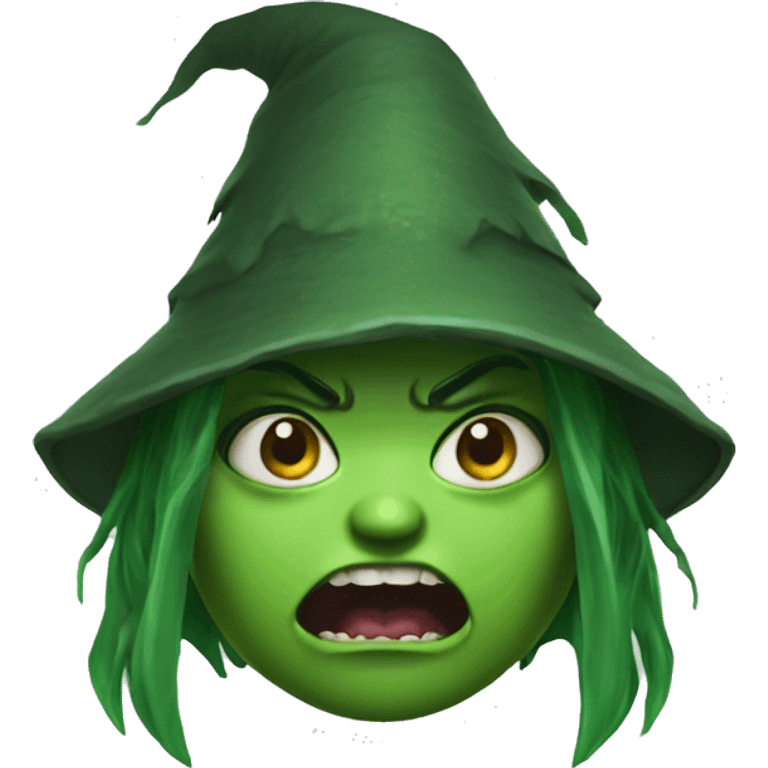 angry green witch from Dungeons & Dragons super realistic emoji