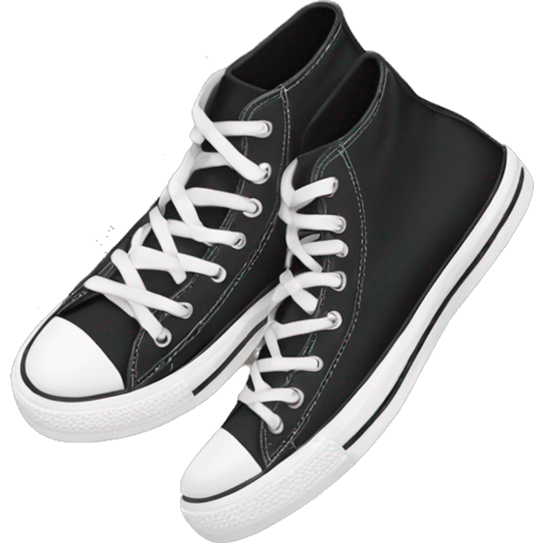  Black high top  converses emoji