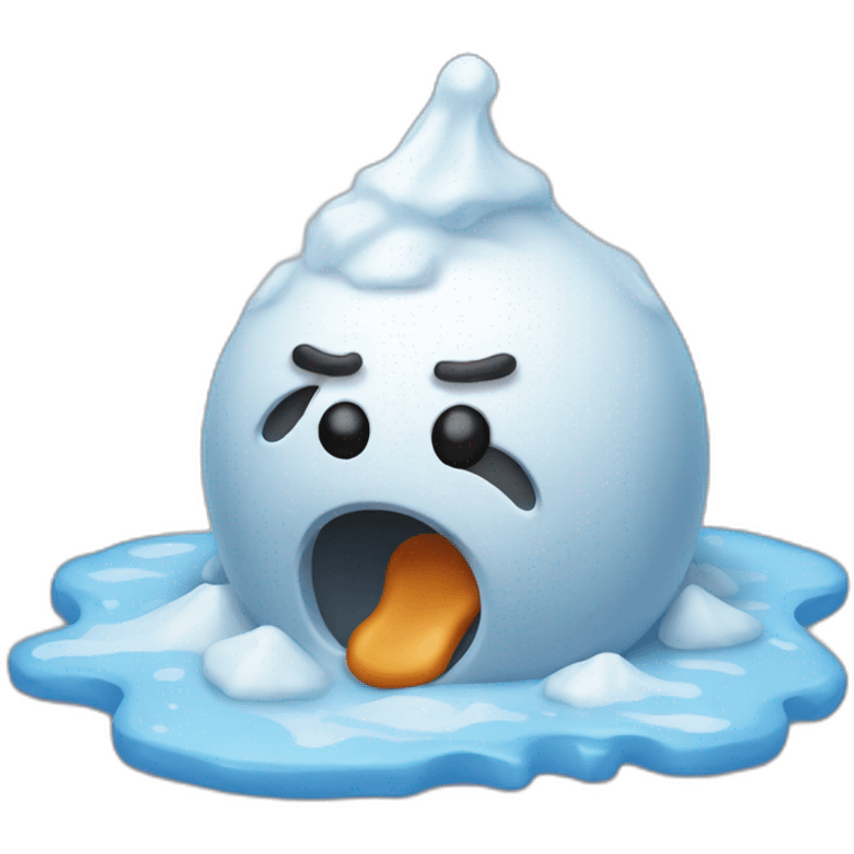 Melting snowman emoji