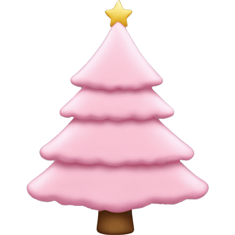 Baby pink Christmas tree  emoji