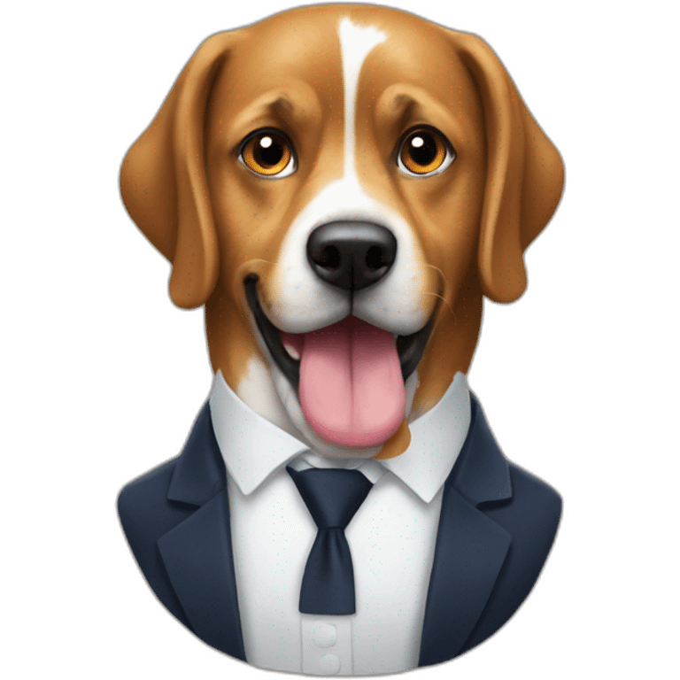 Macron sur un chien emoji