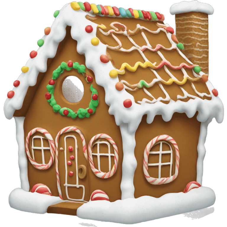 Gingerbread house emoji