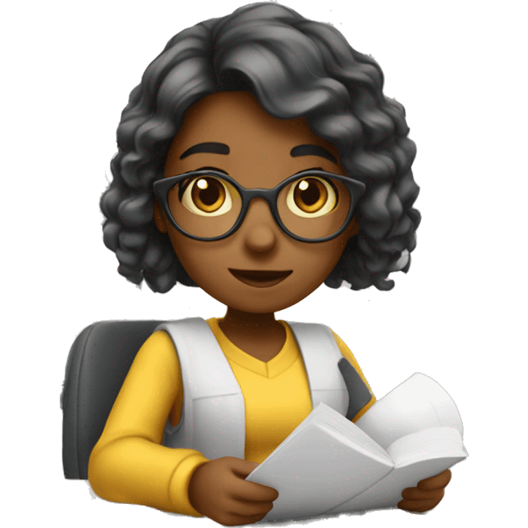 Architect girl studying at university  emoji