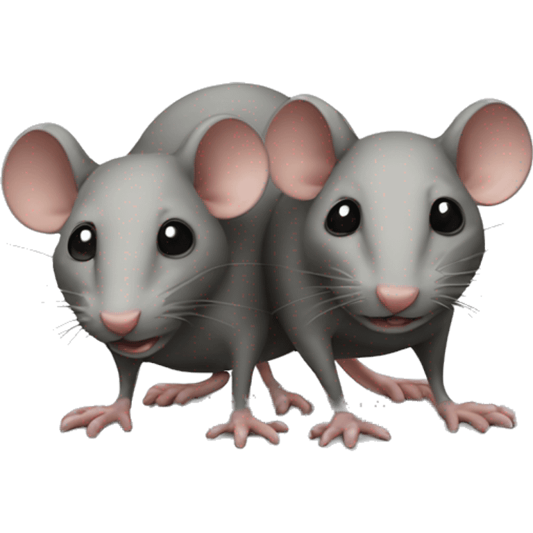 Rat with two heads emoji