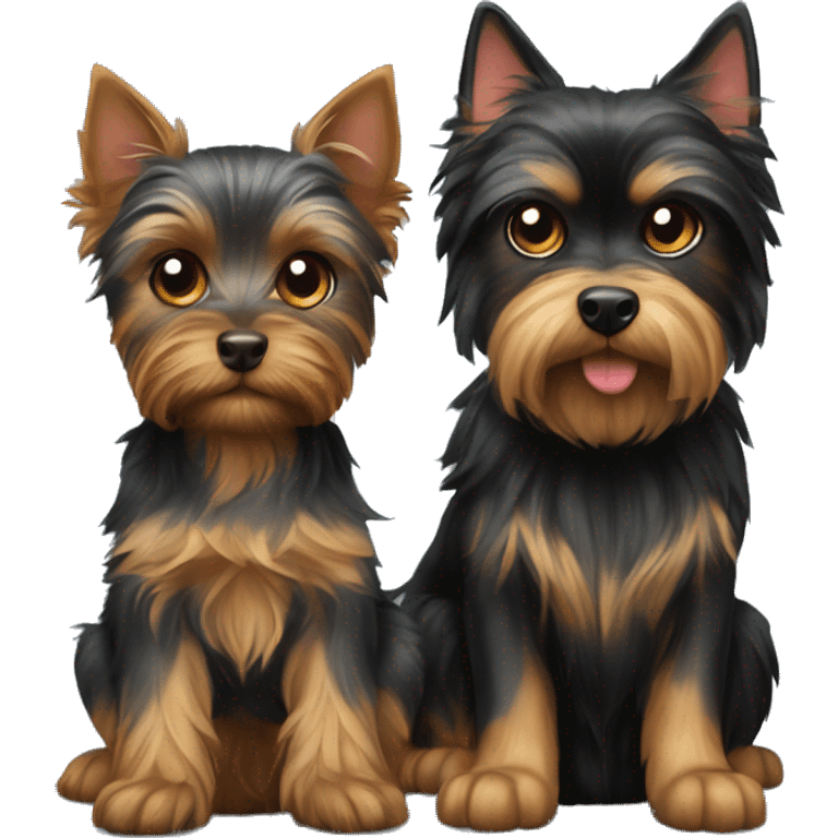 Yorkshire terrier dog and Bombay cat emoji