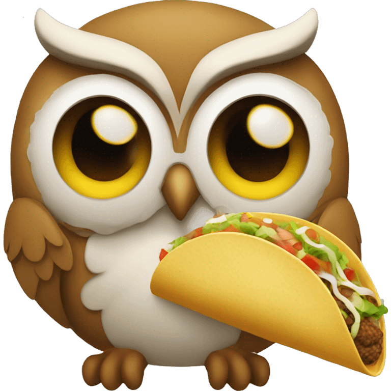 owl with taco emoji